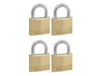 Hangslot MasterLock 4 gelijksluitend messing 50mm 4 stuks