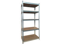 Stellingkast BRASQ 5 borden 90x40x180cm SU175 max 875 KG zilver