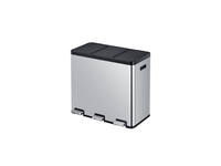 Pedaalemmer EKO Essential Recycler 3x20 liter rvs