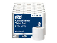 Toiletpapier Tork T4 Advanced 2-laags 400 vel wit 472168