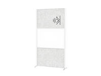 Scheidingswand MAUL akoestiek lichtgrijs/whiteboard voet