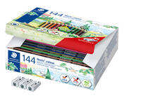 Kleurpotloden Staedtler Noris 12kl-3 slijpers gratis classpack 144st