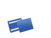 Documenthoes Durable zelfklevend A6 liggend blauw 50 stuks