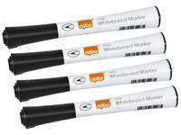 Whiteboardmarker Nobo Glide fijn zwart 1mm 4stuks