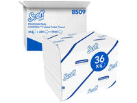 Toiletpapier Scott Control gevouwen 2-laags 110x186mm wit 8509