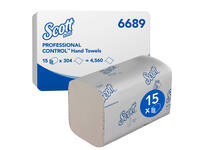 Handdoek Scott Control i-vouw 1-laags 200x210mm 15x304 vel wit 6689