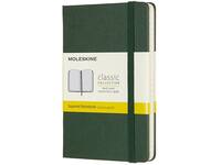 Notitieboek Moleskine pocket 90x140mm ruit 5x5mm hard cover myrtle green