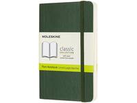 Notitieboek Moleskine pocket 90x140mm blanco soft cover myrtle green