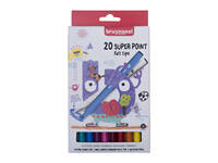 Viltstift Bruynzeel Kids Super Point assorti 20 stuks
