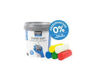 Klei Creall supersoft rood/blauw/groen/geel/wit 450gr