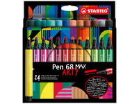 Viltstift STABILO Pen 68 Max Arty assorti etui à 24 stuks