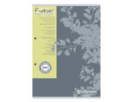 Cursusblok Clairefontaine Forever Calligraphe A4 ruit 5x5mm 2-gaats 200 pagina's 70gr grijs