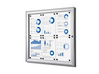 Vitrinebord Quantore luxe 6x A4 zilver