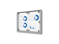 Vitrinebord Quantore voor binnen 2x A4 zilver