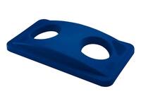 Deksel Rubbermaid Slim Jim Vented inwerpopening voor flesjes en blikjes blauw