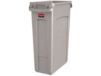 Afvalbak Rubbermaid Slim Jim Vented met luchtsleuven 60 liter beige