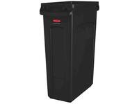 Afvalbak Rubbermaid Slim Jim Vented met luchtsleuven 87 liter bruin