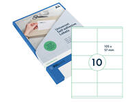 Etiket Rillprint 105x57mm mat transparant 250 stuks