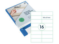 Etiket Rillprint 105x37mm mat transparant 400 stuks