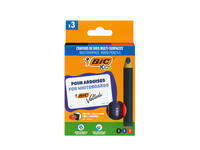 Whiteboardpotlood BicKids Multi Surface + puntenslijper/doekje ass 3st