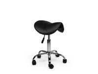 Zadelkruk Office laag harde wielen zw