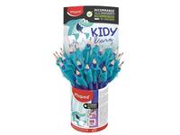 Potlood Maped Kidy Learn met gomtop en vingerhulp blauw