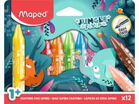 Waskrijt Maped Jungle Fever Jumbo set à 12 kleuren
