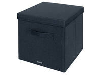 Opbergdoos Leitz gestoffeerd met deksel 330x325x380mm grijs 2 st