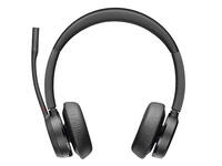 Headset HP POLY Voyager 4320-M met BT700 dongle en oplaadstatief