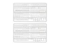 Letter set IEZZY voor letterbord 2x150 wit