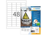 Etiket HERMA 9536 45.7x21.2mm weerbestendig wit 1920 stuks