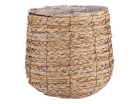 Plantenmand Mica Avalon zeegras rond 31x30cm lichtbruin
