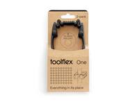 Wandhouder Toolflex One 2 klemmen met adapter ø 15/35 mm zwart