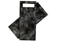 Bestekzakje IEZZY 190x85mm zwart gemarmerd met wit servet 500st