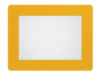 Vloersticker Durable kader voor A4 documenten verwijderbaar geel 10 stuks