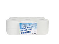 Toiletpapier Cleaninq T2 jumbo klein 2-laags 12x150m wit