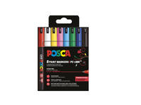 Paintmarker Uni POSCA PC1MR extra fijn assorti set à 8 stuks