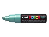 Paintmarker Uni POSCA PC8K breed schuin metallic groen