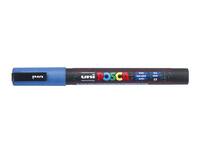 Paintmarker Uni POSCA PC3M fijn glitter donkerblauw