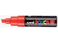 Paintmarker Uni POSCA PC8K breed schuin rood
