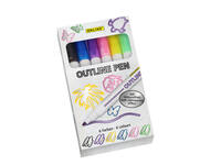 Viltstift Online Outline assorti doos à 6 stuks