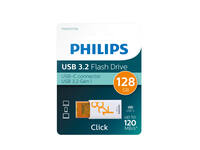 USB stick 3.2 Philips Click USB-C 128GB oranje