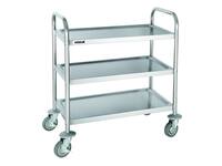 Serveerwagen Vogue met 3 plateaus 82.5x71 cm RVS