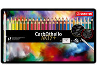 Kleurpotloden STABILO CarbOthello kalkpastel assorti blik à 48 stuks