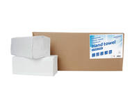 Handdoek Cleaninq H3 z-vouw 2-laags 225x220mm 20x200 vel wit
