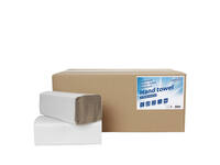 Handdoek Cleaninq H3 z-vouw 1-laags 250x230mm 20x250 vel naturel