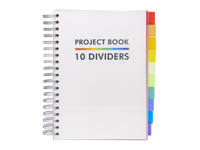 Projectboek Pukka Pad White B5 lijn 10-tabs 400 pagina's 80gr