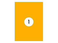 Etiket Rillprint 210x297mm fluor oranje 100 stuks