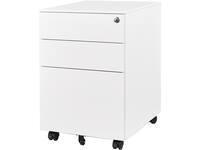 Ladeblok Euroseats 3 lade (2+1) 50x39x60cm op wieltjes wit