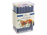 Alcoholmarkers Nassau Arts duopunt set à 24 kleuren